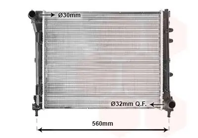 Kühler, Motorkühlung VAN WEZEL 17002346 Bild Kühler, Motorkühlung VAN WEZEL 17002346