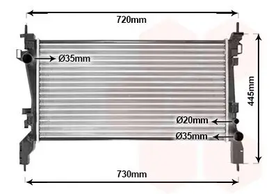 Kühler, Motorkühlung VAN WEZEL 17002380 Bild Kühler, Motorkühlung VAN WEZEL 17002380