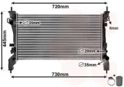 Kühler, Motorkühlung VAN WEZEL 17002385