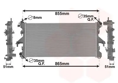 Kühler, Motorkühlung VAN WEZEL 17002399 Bild Kühler, Motorkühlung VAN WEZEL 17002399