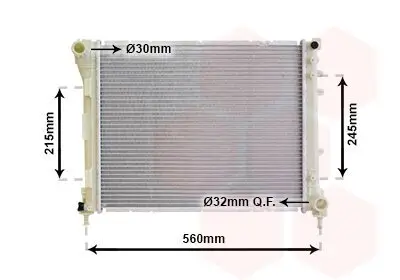 Kühler, Motorkühlung VAN WEZEL 17002403 Bild Kühler, Motorkühlung VAN WEZEL 17002403
