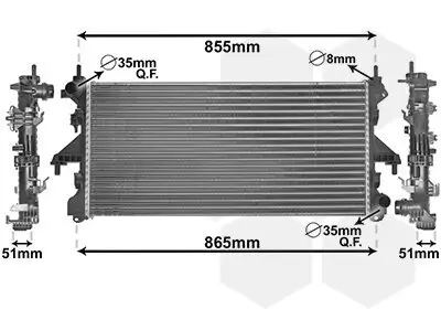 Kühler, Motorkühlung VAN WEZEL 17002453 Bild Kühler, Motorkühlung VAN WEZEL 17002453