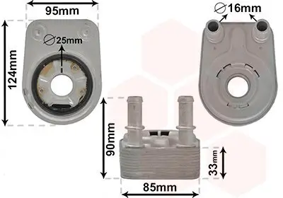 Ölkühler, Motoröl VAN WEZEL 17003460 Bild Ölkühler, Motoröl VAN WEZEL 17003460