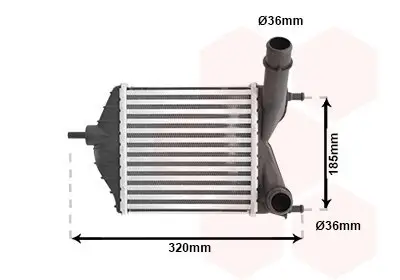 Ladeluftkühler VAN WEZEL 17004280 Bild Ladeluftkühler VAN WEZEL 17004280