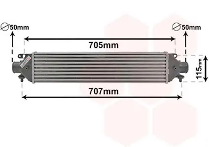 Ladeluftkühler VAN WEZEL 17004321 Bild Ladeluftkühler VAN WEZEL 17004321