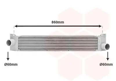 Ladeluftkühler VAN WEZEL 17004353