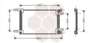 Kondensator, Klimaanlage VAN WEZEL 17005248