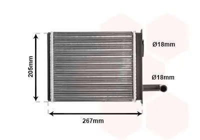 Wärmetauscher, Innenraumheizung VAN WEZEL 17006089 Bild Wärmetauscher, Innenraumheizung VAN WEZEL 17006089