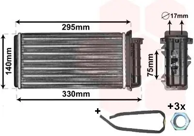 Wärmetauscher, Innenraumheizung VAN WEZEL 17006183 Bild Wärmetauscher, Innenraumheizung VAN WEZEL 17006183