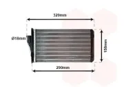 Wärmetauscher, Innenraumheizung VAN WEZEL 17006266