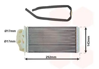 Wärmetauscher, Innenraumheizung VAN WEZEL 17006273 Bild Wärmetauscher, Innenraumheizung VAN WEZEL 17006273