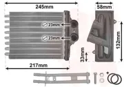 Wärmetauscher, Innenraumheizung VAN WEZEL 17006304