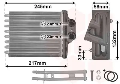 Wärmetauscher, Innenraumheizung VAN WEZEL 17006304 Bild Wärmetauscher, Innenraumheizung VAN WEZEL 17006304