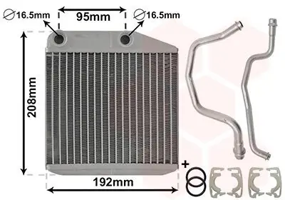 Wärmetauscher, Innenraumheizung VAN WEZEL 17006313 Bild Wärmetauscher, Innenraumheizung VAN WEZEL 17006313