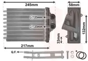 Wärmetauscher, Innenraumheizung VAN WEZEL 17006350