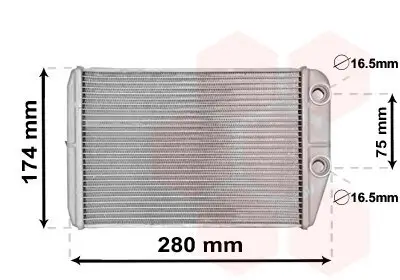 Wärmetauscher, Innenraumheizung VAN WEZEL 17006410 Bild Wärmetauscher, Innenraumheizung VAN WEZEL 17006410