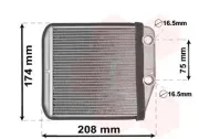 Wärmetauscher, Innenraumheizung VAN WEZEL 17006416