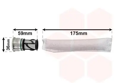 Trockner, Klimaanlage VAN WEZEL 1700D344 Bild Trockner, Klimaanlage VAN WEZEL 1700D344