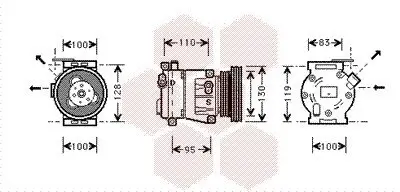 Kompressor, Klimaanlage VAN WEZEL 1700K035