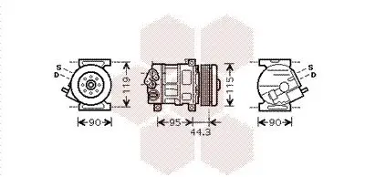 Kompressor, Klimaanlage VAN WEZEL 1700K330