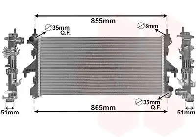Kühler, Motorkühlung VAN WEZEL 17012704 Bild Kühler, Motorkühlung VAN WEZEL 17012704
