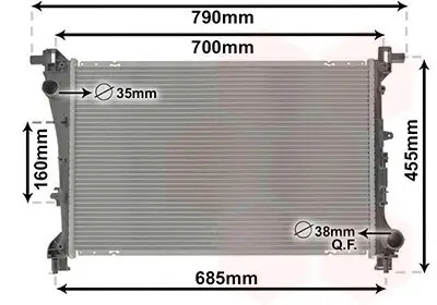 Kühler, Motorkühlung VAN WEZEL 17012706 Bild Kühler, Motorkühlung VAN WEZEL 17012706