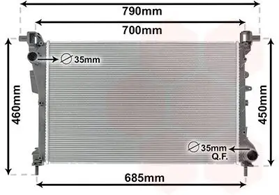 Kühler, Motorkühlung VAN WEZEL 17012708 Bild Kühler, Motorkühlung VAN WEZEL 17012708