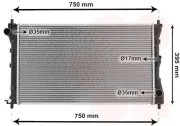 Kühler, Motorkühlung VAN WEZEL 17012711