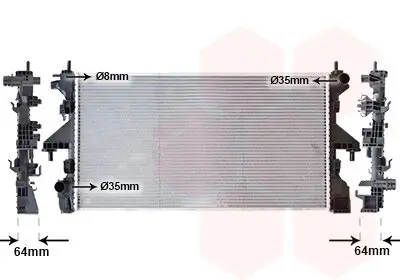 Kühler, Motorkühlung VAN WEZEL 17012715