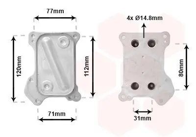 Ölkühler, Motoröl VAN WEZEL 17013702