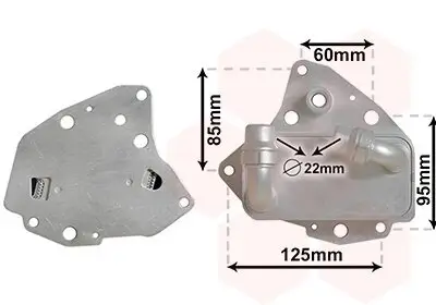 Ölkühler, Motoröl VAN WEZEL 17013704