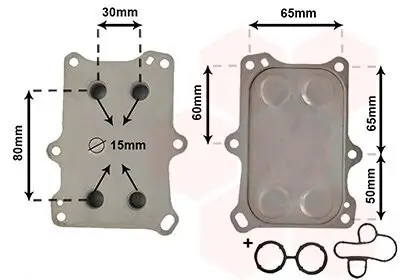 Ölkühler, Motoröl VAN WEZEL 17013706 Bild Ölkühler, Motoröl VAN WEZEL 17013706