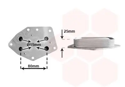 Ölkühler, Motoröl VAN WEZEL 17013707 Bild Ölkühler, Motoröl VAN WEZEL 17013707