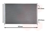 Kondensator, Klimaanlage VAN WEZEL 17015709