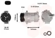 Kompressor, Klimaanlage 12 V VAN WEZEL 1701K704