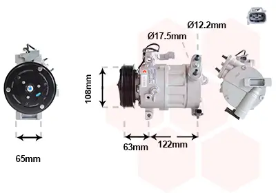 Kompressor, Klimaanlage VAN WEZEL 1701K708