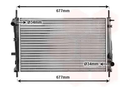 Kühler, Motorkühlung VAN WEZEL 18002165 Bild Kühler, Motorkühlung VAN WEZEL 18002165