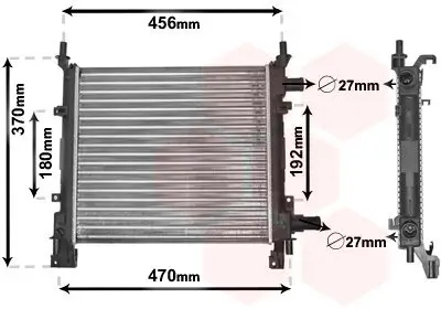 Kühler, Motorkühlung VAN WEZEL 18002260 Bild Kühler, Motorkühlung VAN WEZEL 18002260