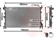 Kühler, Motorkühlung VAN WEZEL 18002264