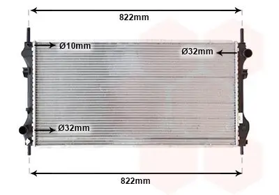 Kühler, Motorkühlung VAN WEZEL 18002318 Bild Kühler, Motorkühlung VAN WEZEL 18002318