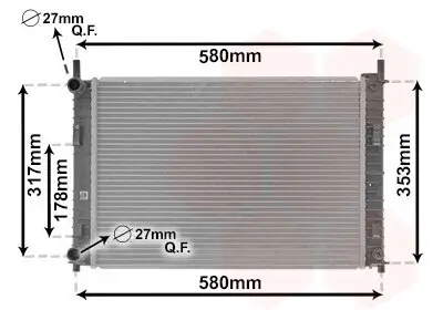 Kühler, Motorkühlung VAN WEZEL 18002324 Bild Kühler, Motorkühlung VAN WEZEL 18002324
