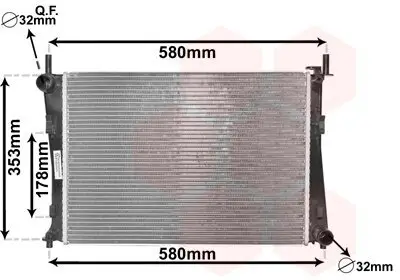 Kühler, Motorkühlung VAN WEZEL 18002325 Bild Kühler, Motorkühlung VAN WEZEL 18002325
