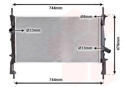 Kühler, Motorkühlung VAN WEZEL 18002404