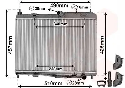 Kühler, Motorkühlung VAN WEZEL 18002440 Bild Kühler, Motorkühlung VAN WEZEL 18002440