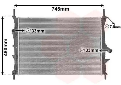 Kühler, Motorkühlung VAN WEZEL 18002589 Bild Kühler, Motorkühlung VAN WEZEL 18002589