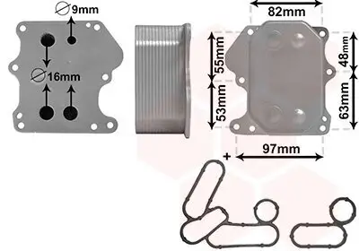 Ölkühler, Motoröl VAN WEZEL 18003625