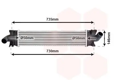 Ladeluftkühler VAN WEZEL 18004366 Bild Ladeluftkühler VAN WEZEL 18004366