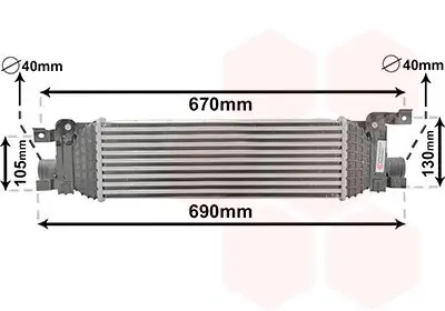 Ladeluftkühler VAN WEZEL 18004401 Bild Ladeluftkühler VAN WEZEL 18004401