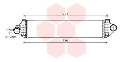 Ladeluftkühler VAN WEZEL 18004473 Bild Ladeluftkühler VAN WEZEL 18004473