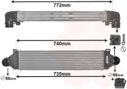 Ladeluftkühler VAN WEZEL 18004481